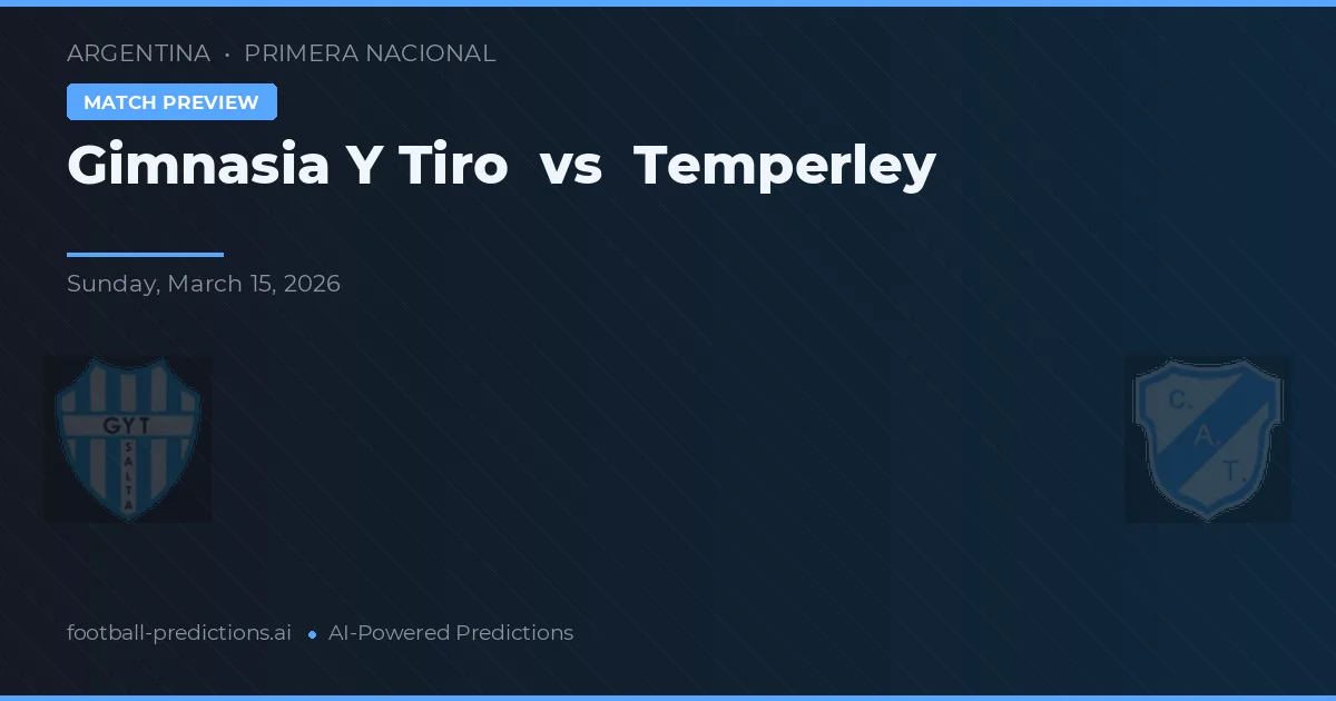 Gimnasia y Tiro vs Temperley — typy i zapowiedź meczu