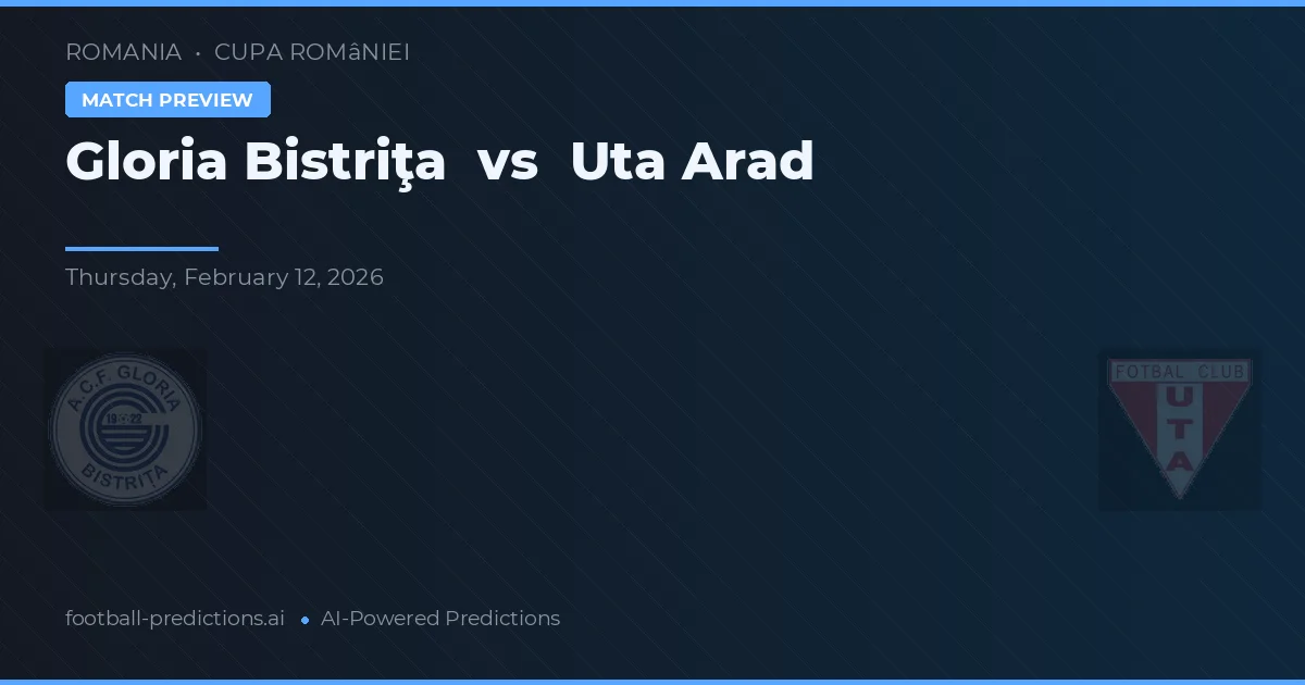 Gloria Bistrița vs UTA Arad — typy i zapowiedź meczu