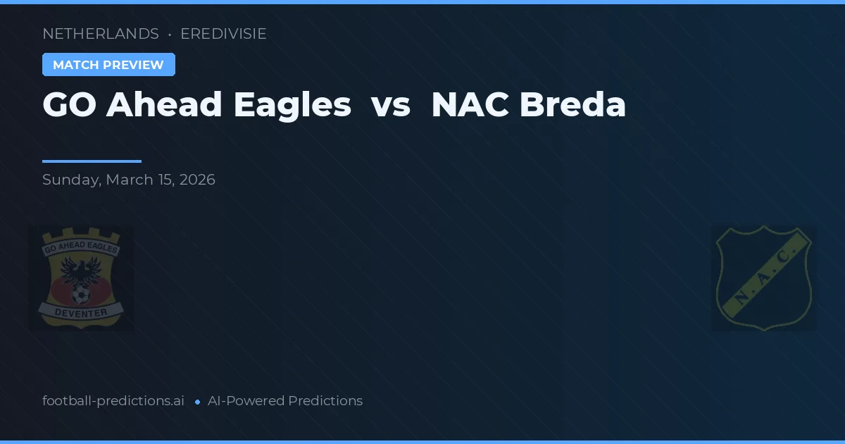 GO Ahead Eagles vs NAC Breda — typy i zapowiedź meczu