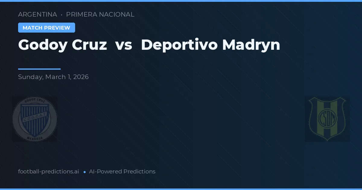 Godoy Cruz vs Deportivo Madryn — typy i zapowiedź meczu