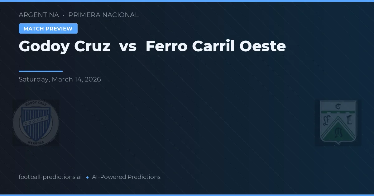 Godoy Cruz vs Ferro Carril Oeste — typy i zapowiedź meczu