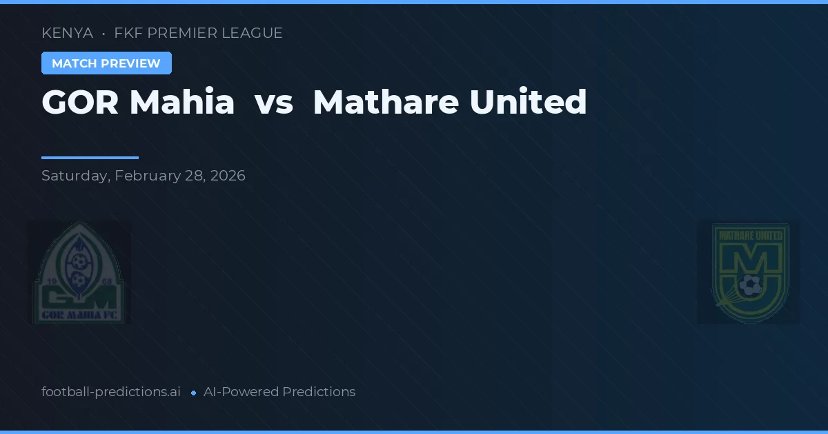 GOR Mumia vs Mathare United — typy i zapowiedź meczu