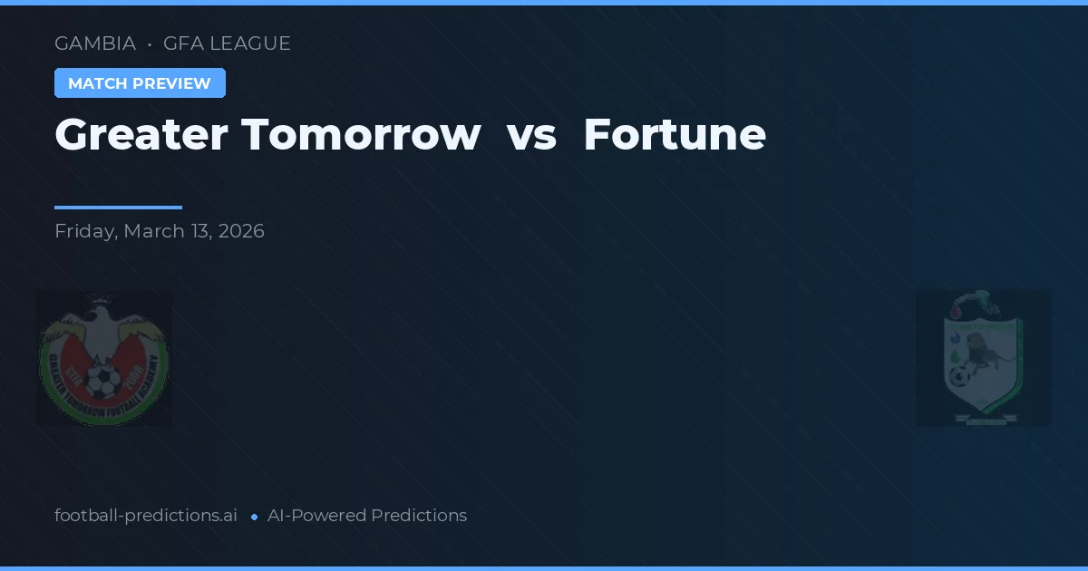 Greater Tomorrow vs Fortune — typy i zapowiedź meczu