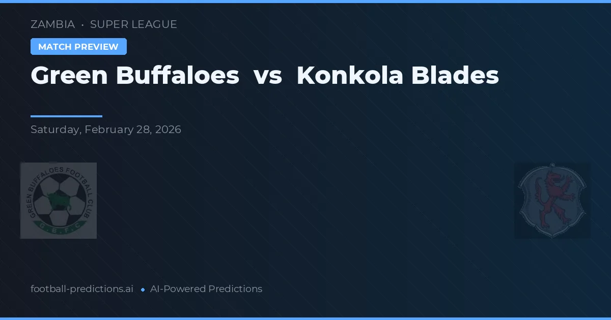 Zielone Buffaloes vs Konkola Blades — typy i zapowiedź meczu