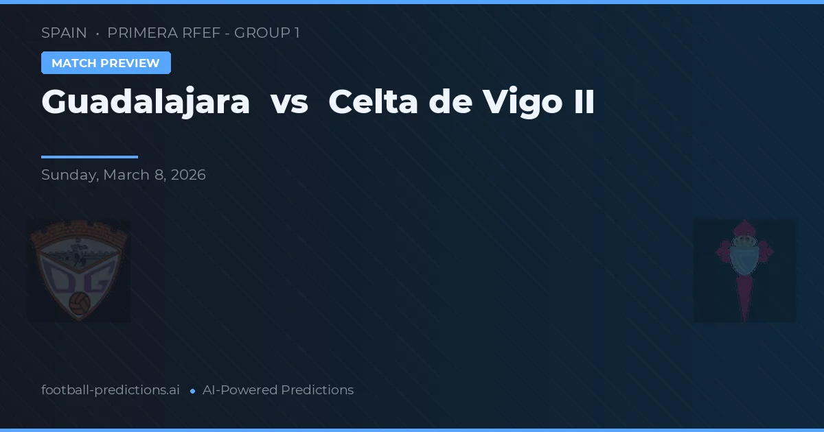 Guadalajara vs Celta Vigo II — typy i zapowiedź meczu