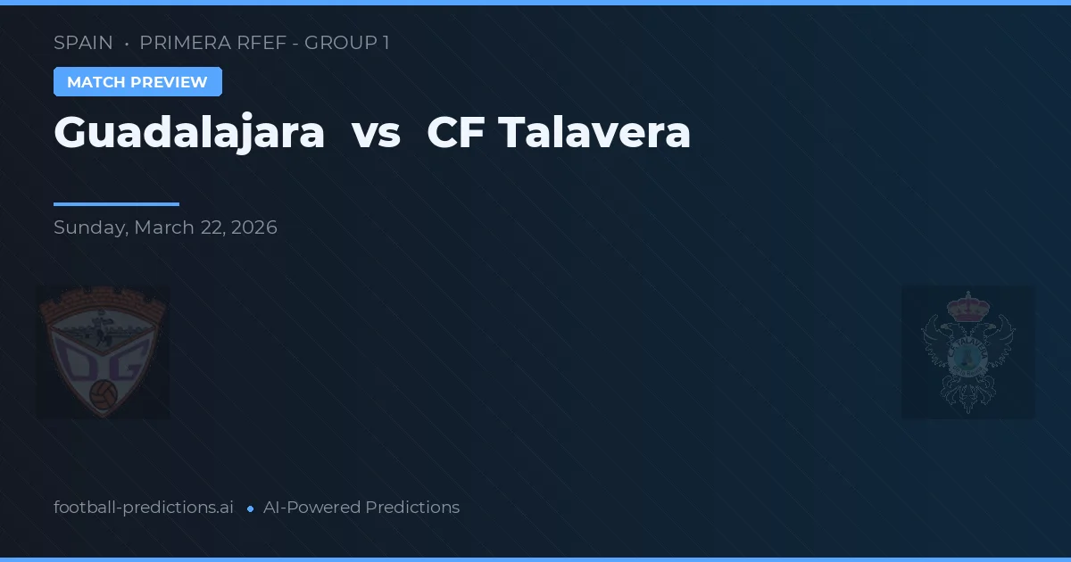 Guadalajara vs CF Talavera — typy i zapowiedź meczu