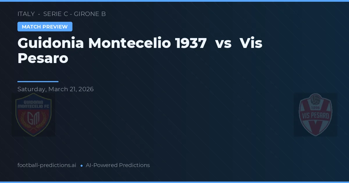 Guidonia Montecelio 1937 vs Vis Pesaro — typy i zapowiedź meczu