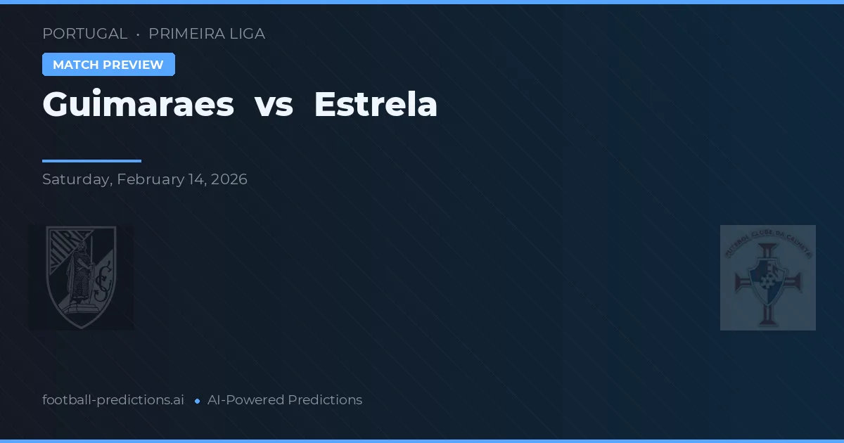 Vitoria Guimarães vs Estrela — typy i zapowiedź meczu