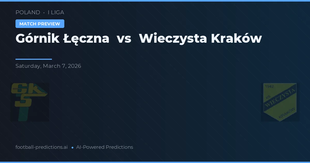 Górnik Łęczna vs Wieczysta Kraków — typy i zapowiedź meczu