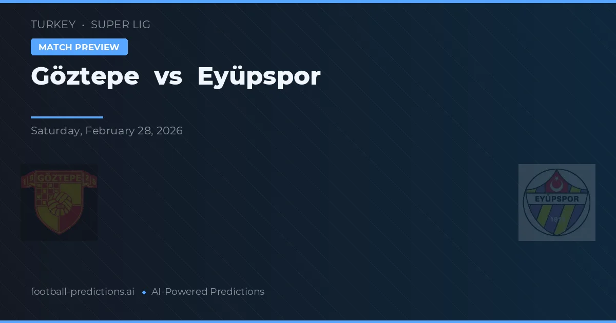 Göztepe vs Eyüpspor — typy i zapowiedź meczu