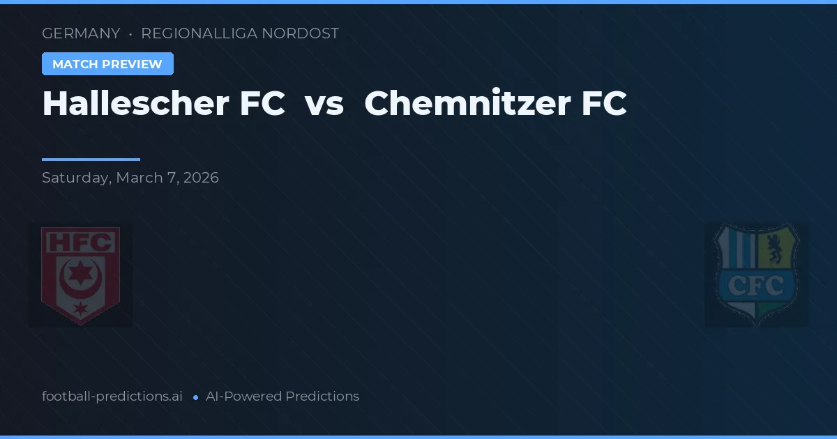 Hallescher FC vs Chemnitzer FC — typy i zapowiedź meczu