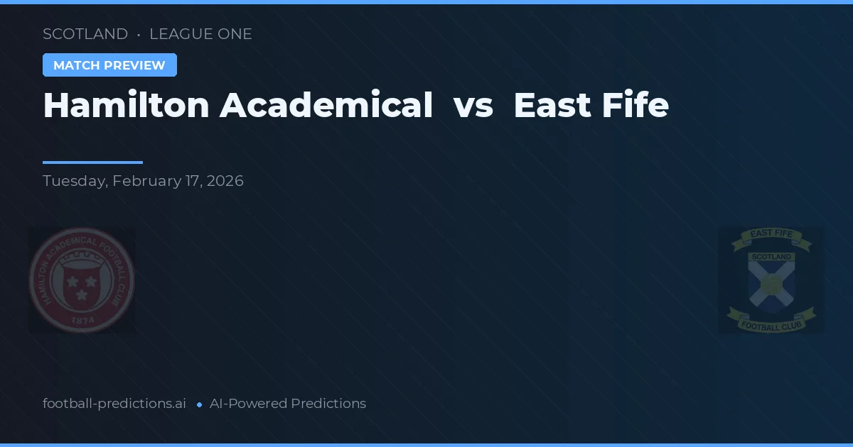 Hamilton Academical vs East Fife — typy i zapowiedź meczu