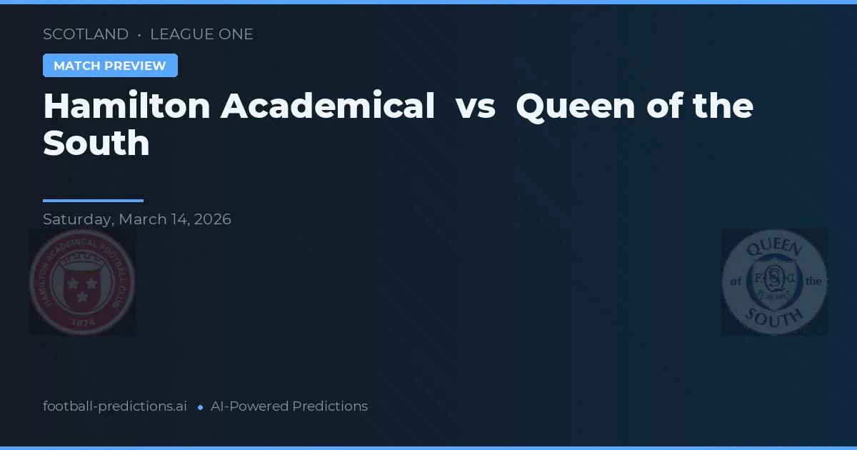 Hamilton Academical vs Queen of the South — typy i zapowiedź meczu