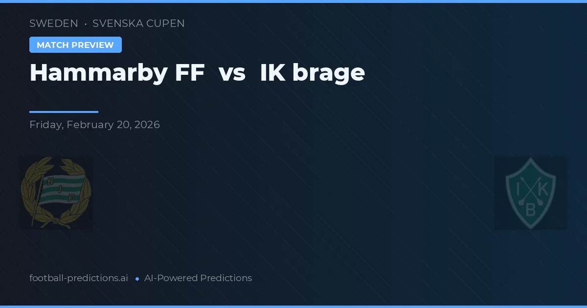 Hammarby IF vs IK Brage — typy i zapowiedź meczu