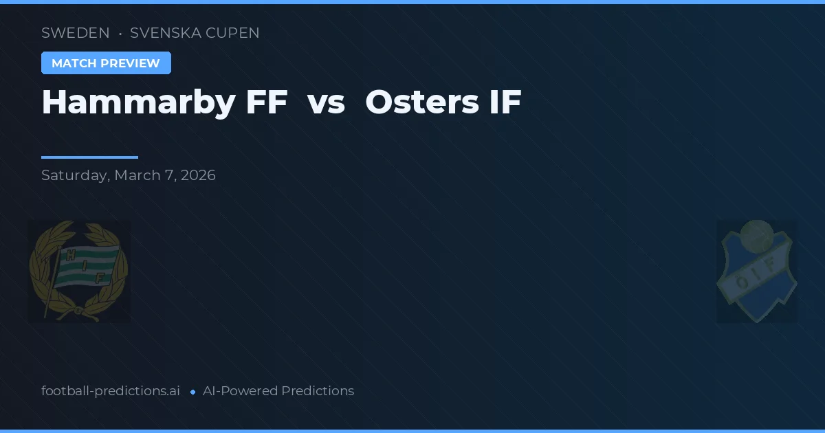 Hammarby IF vs Osters IF — typy i zapowiedź meczu