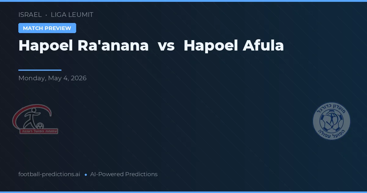 Hapoel Raanana vs Hapoel Afula — typy i zapowiedź meczu