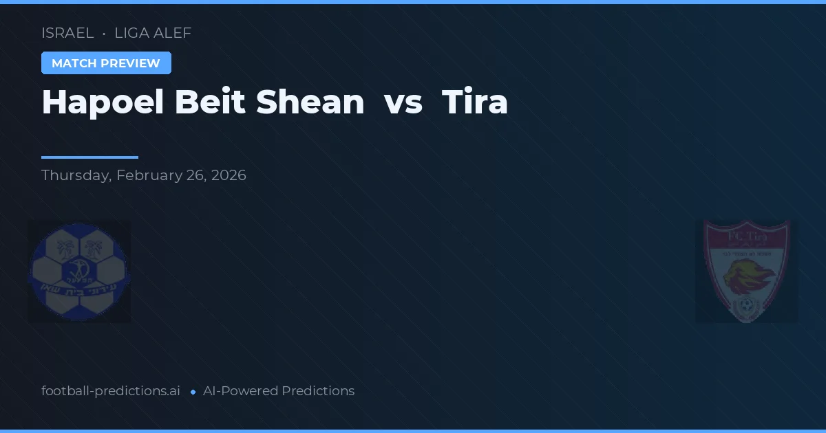 Hapoel Beit She'an vs Tira — typy i zapowiedź meczu