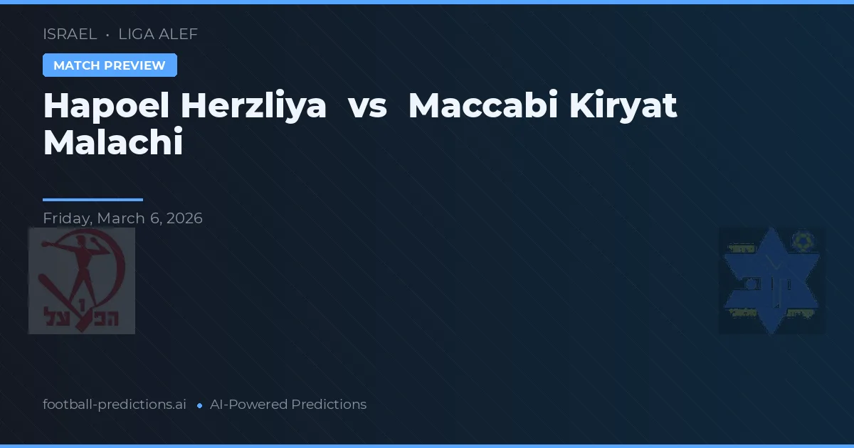 Hapoel Herzliya vs Maccabi Kiryat Malachi — typy i zapowiedź meczu