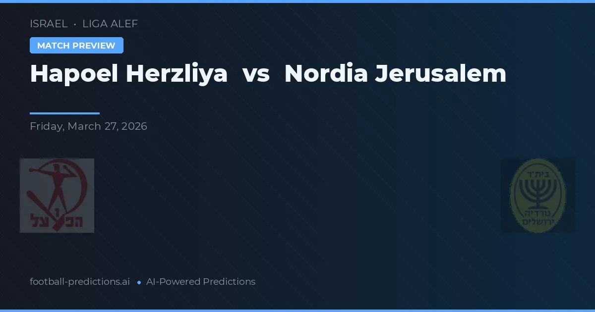 Hapoel Herzliya vs Nordia Jerozolima — typy i zapowiedź meczu