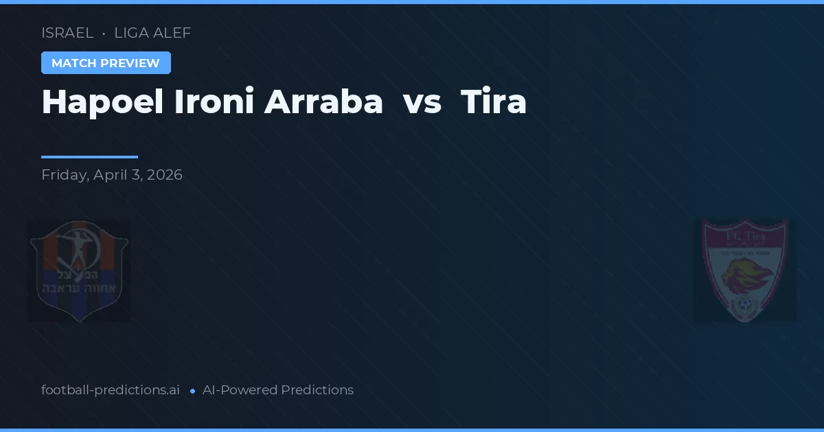 Hapoel Ironi Arraba vs Tira — typy i zapowiedź meczu