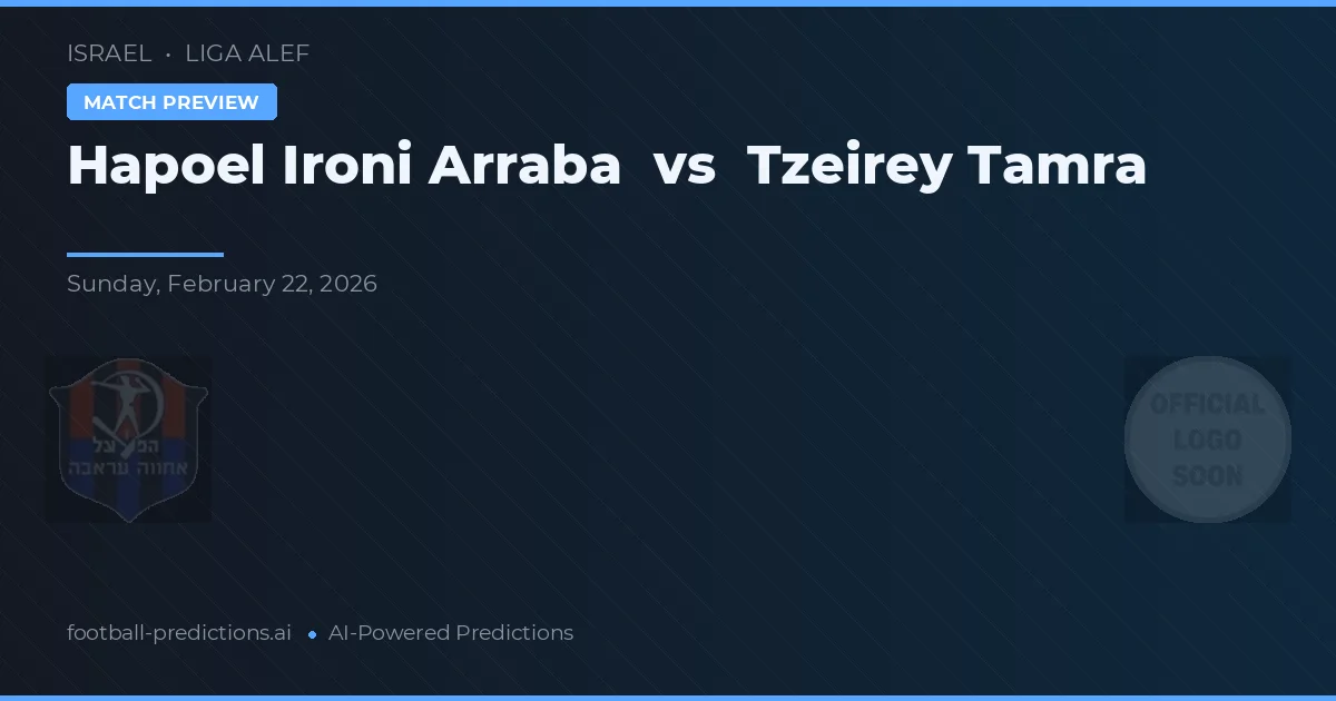 Hapoel Ironi Arraba vs Tzeirey Tamra — typy i zapowiedź meczu