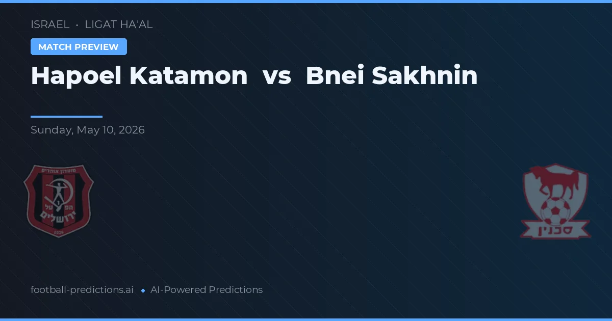 Hapoel Katamon vs Bnei Sakhnin — typy i zapowiedź meczu