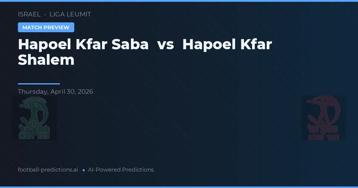 Hapoel Kfar Shalem vs Hapoel Kfar Saba — typy i zapowiedź meczu
