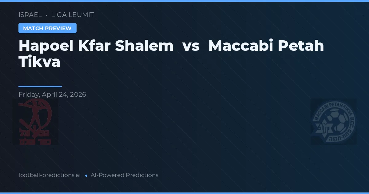 Maccabi Petah Tikva vs Hapoel Kfar Shalem — typy i zapowiedź meczu