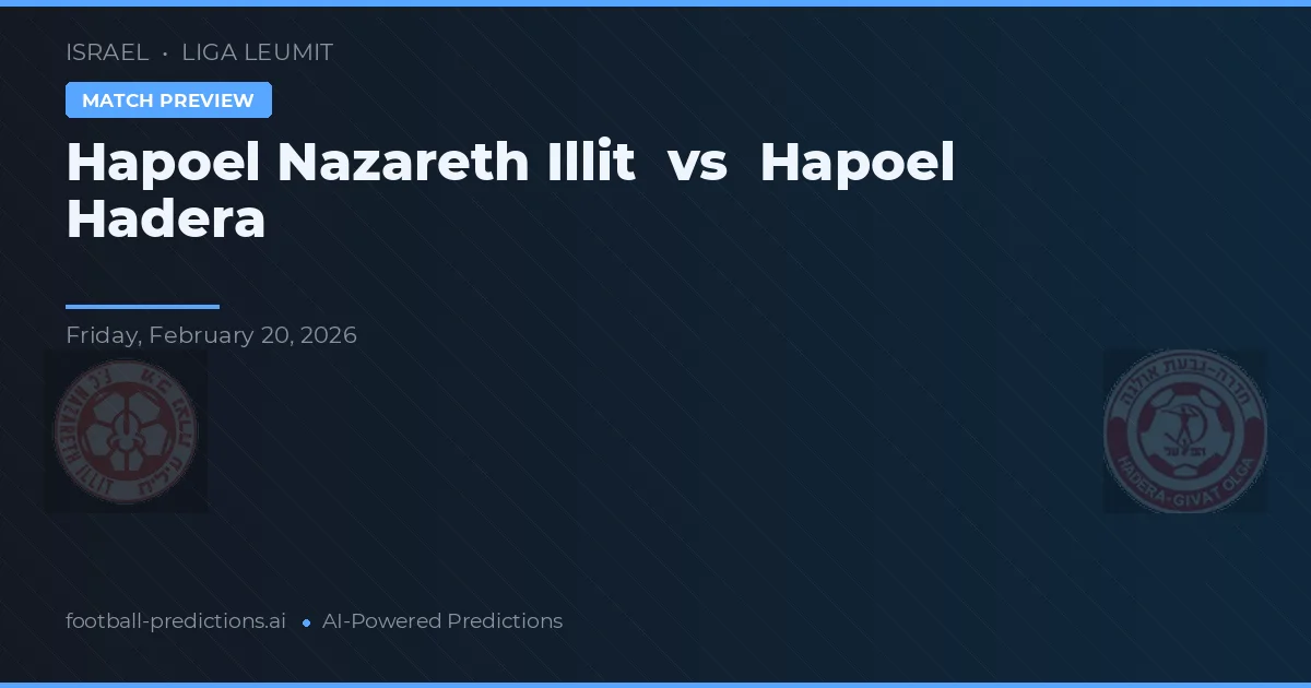 Hapoel Nazareth Illit vs Hapoel Hadera — typy i zapowiedź meczu