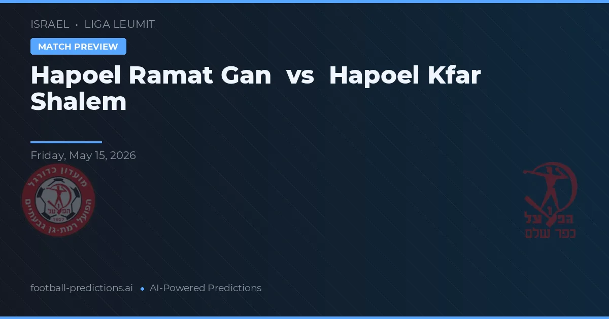 Hapoel Ramat Gan vs Hapoel Kfar Shalem — typy i zapowiedź meczu