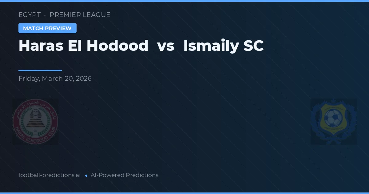 Haras El Hodood vs Ismaily SC — typy i zapowiedź meczu