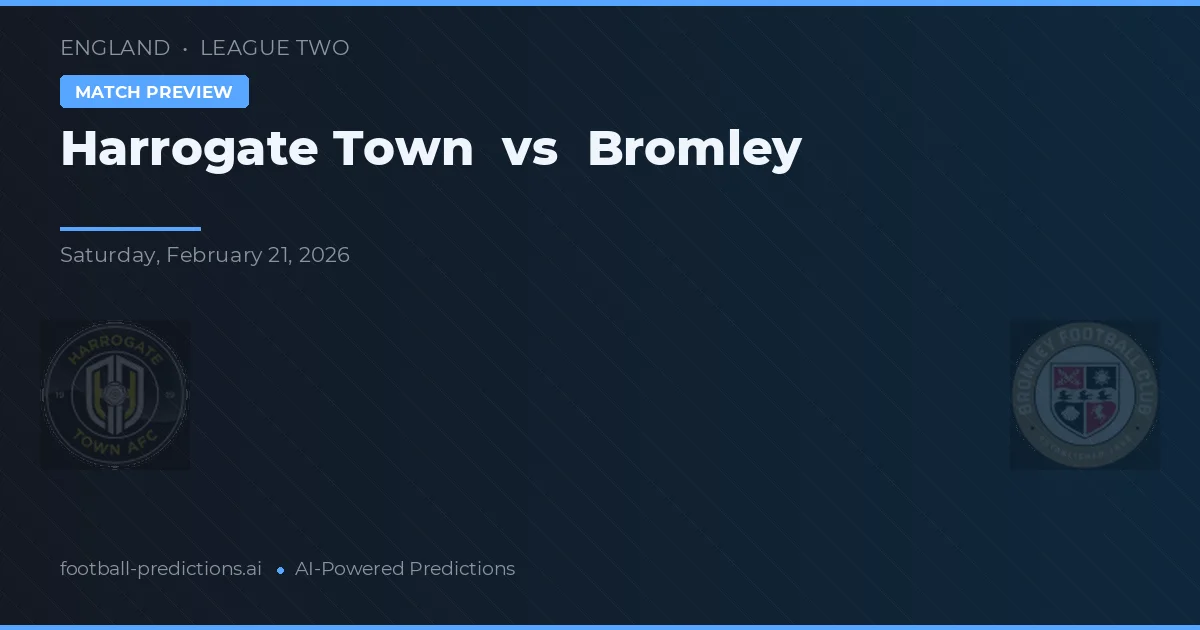 Harrogate Town vs Bromley — typy i zapowiedź meczu