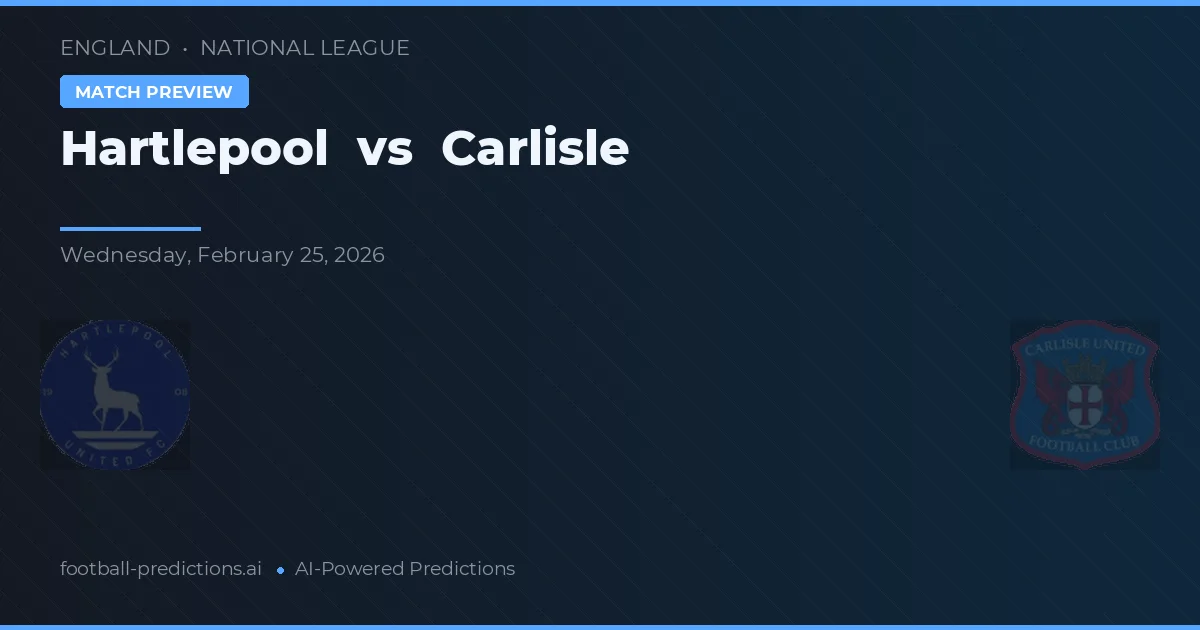 Hartlepool vs Carlisle — typy i zapowiedź meczu