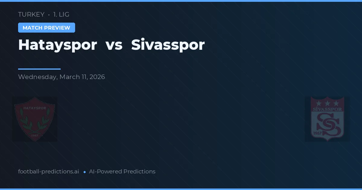 Hatayspor vs Sivasspor — typy i zapowiedź meczu