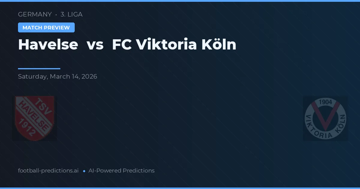 Havelse vs FC Viktoria Köln — typy i zapowiedź meczu