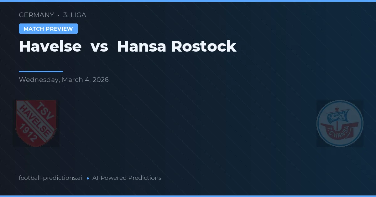 Havelse vs Hansa Rostock — typy i zapowiedź meczu