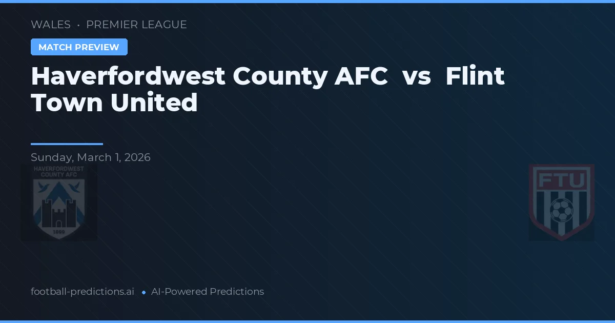 Haverfordwest County AFC vs Flint Town United — typy i zapowiedź meczu