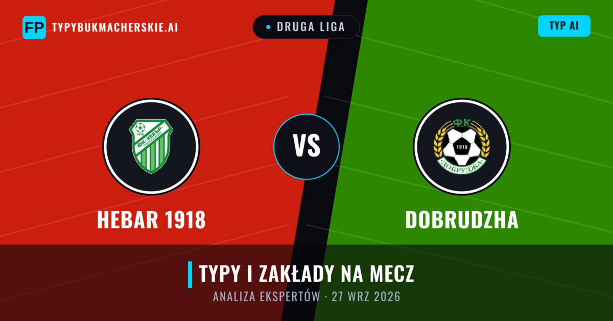 Hebar 1918 vs Dobrudzha — typy i zapowiedź meczu