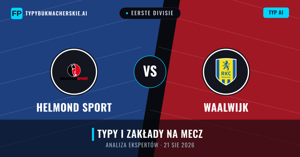Helmond Sport vs Waalwijk — typy i zapowiedź meczu