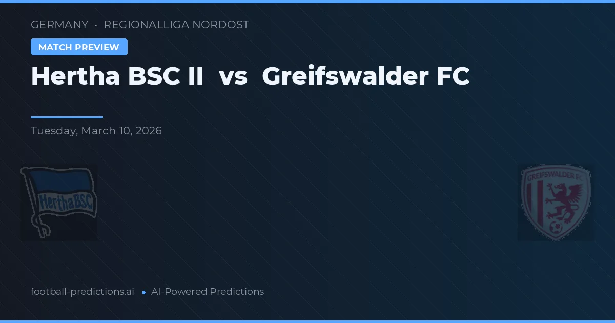 Hertha BSC II vs Greifswalder FC — typy i zapowiedź meczu