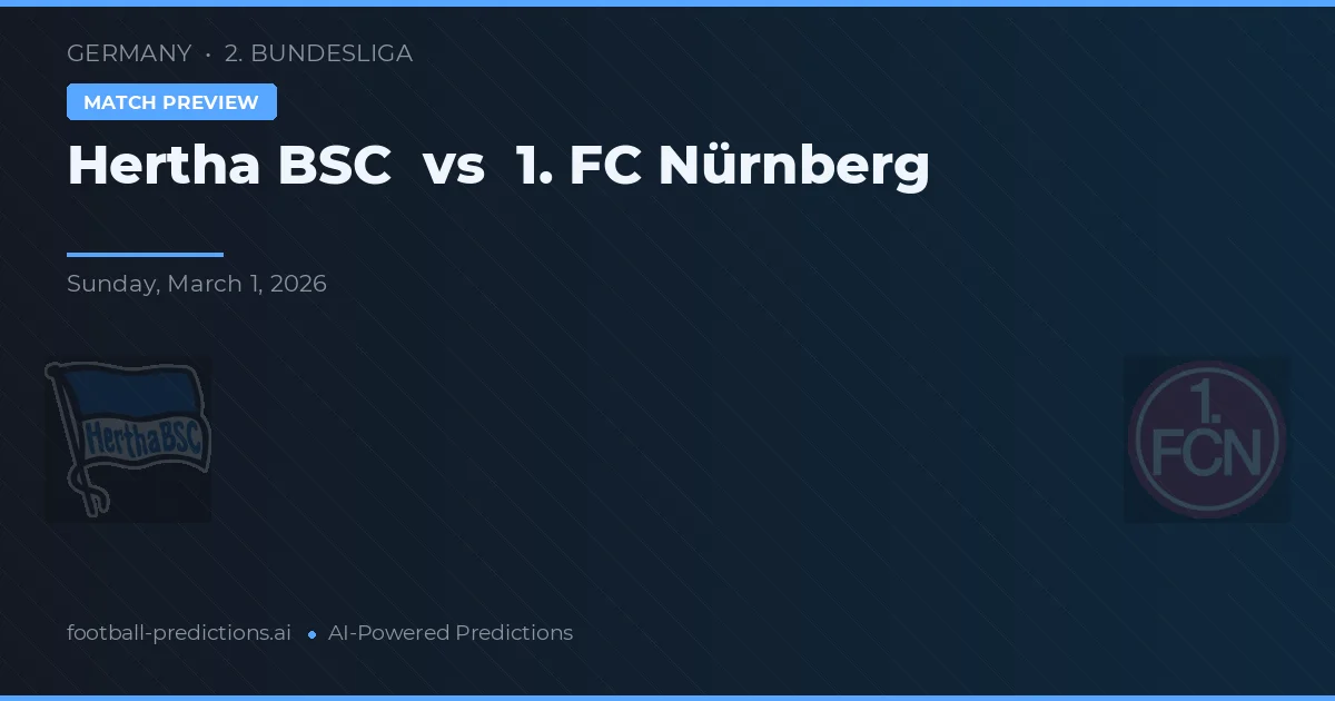 Hertha BSC vs 1. FC Nürnberg — typy i zapowiedź meczu