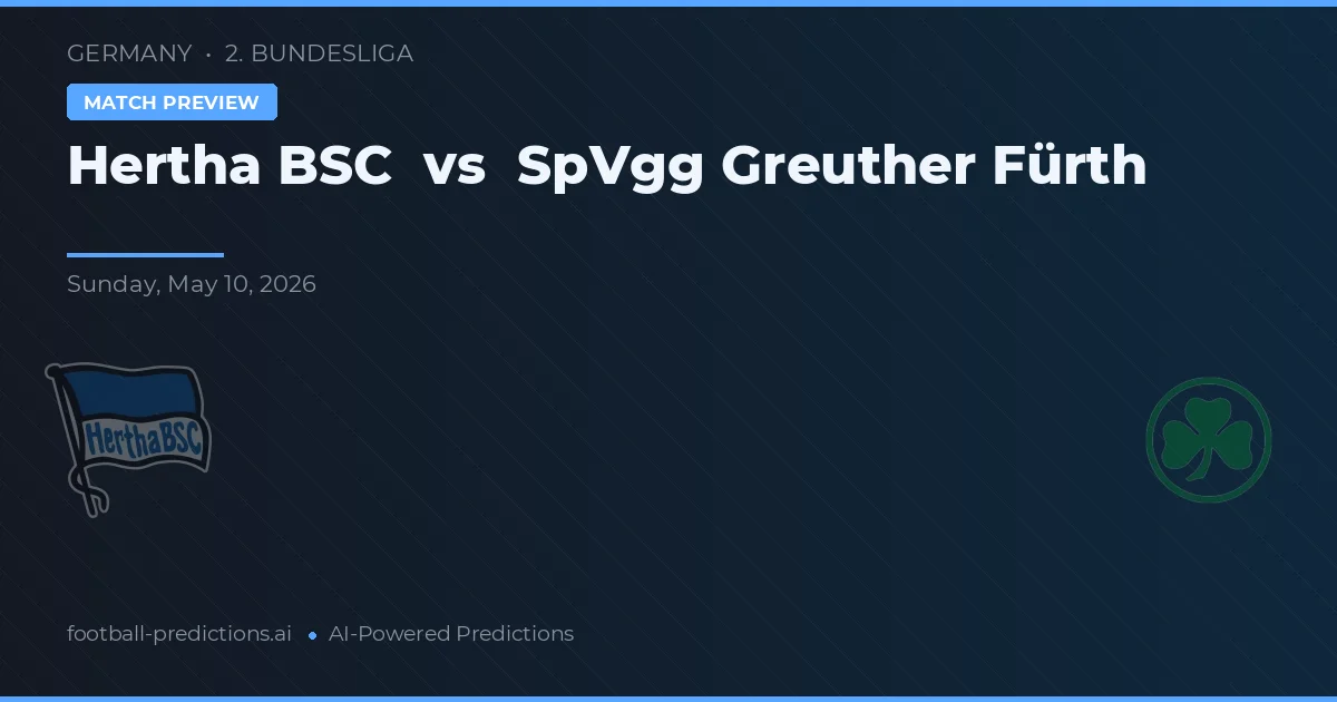 Hertha BSC vs SpVgg Greuther Fürth — typy i zapowiedź meczu