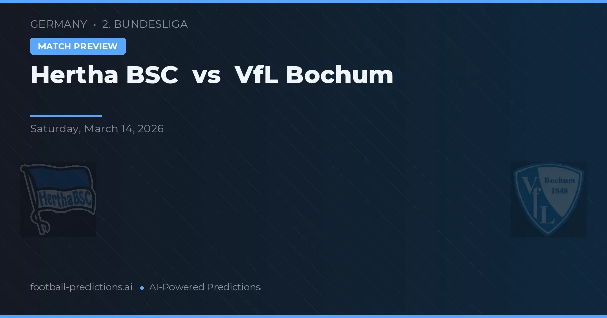 Hertha BSC vs VfL Bochum — typy i zapowiedź meczu