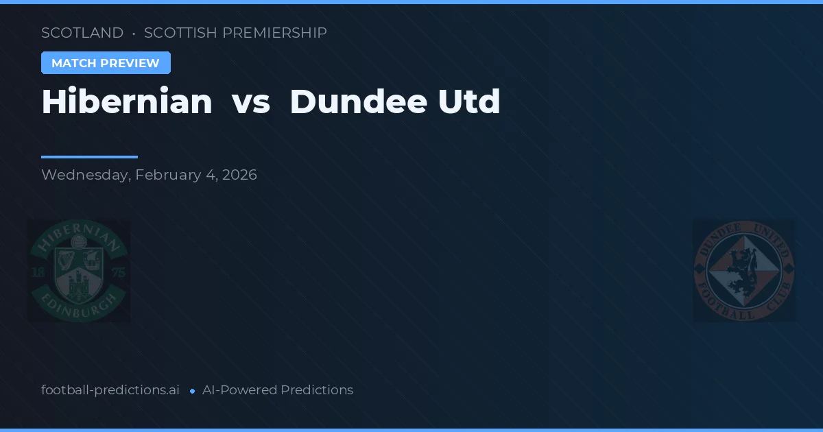 Hibernian vs Dundee Utd — typy i zapowiedź meczu