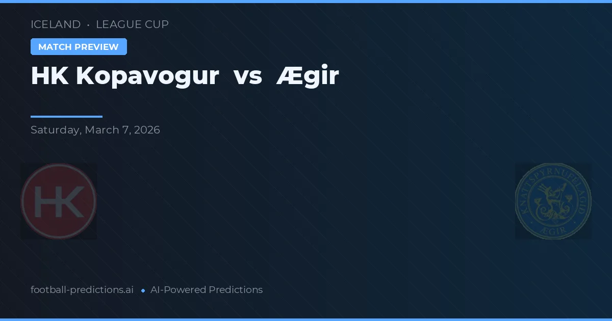 HK Kópavogur vs Ægir — typy i zapowiedź meczu