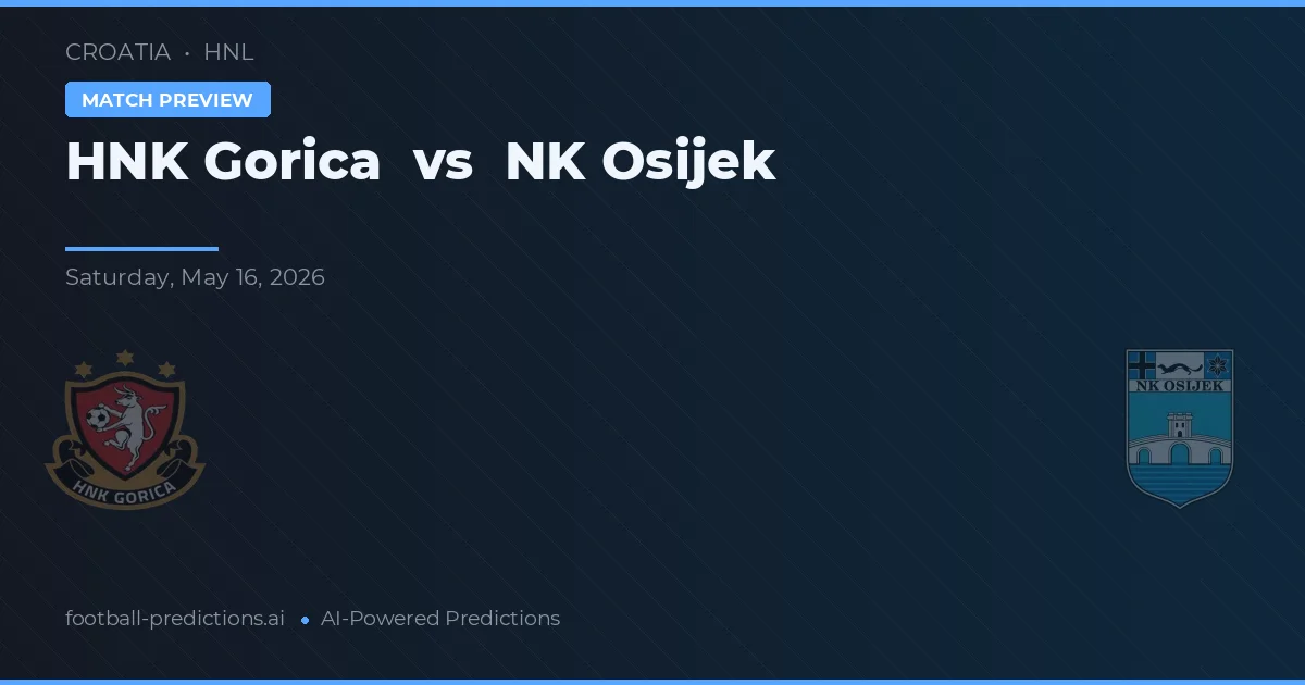 HNK Gorica vs NK Osijek — typy i zapowiedź meczu