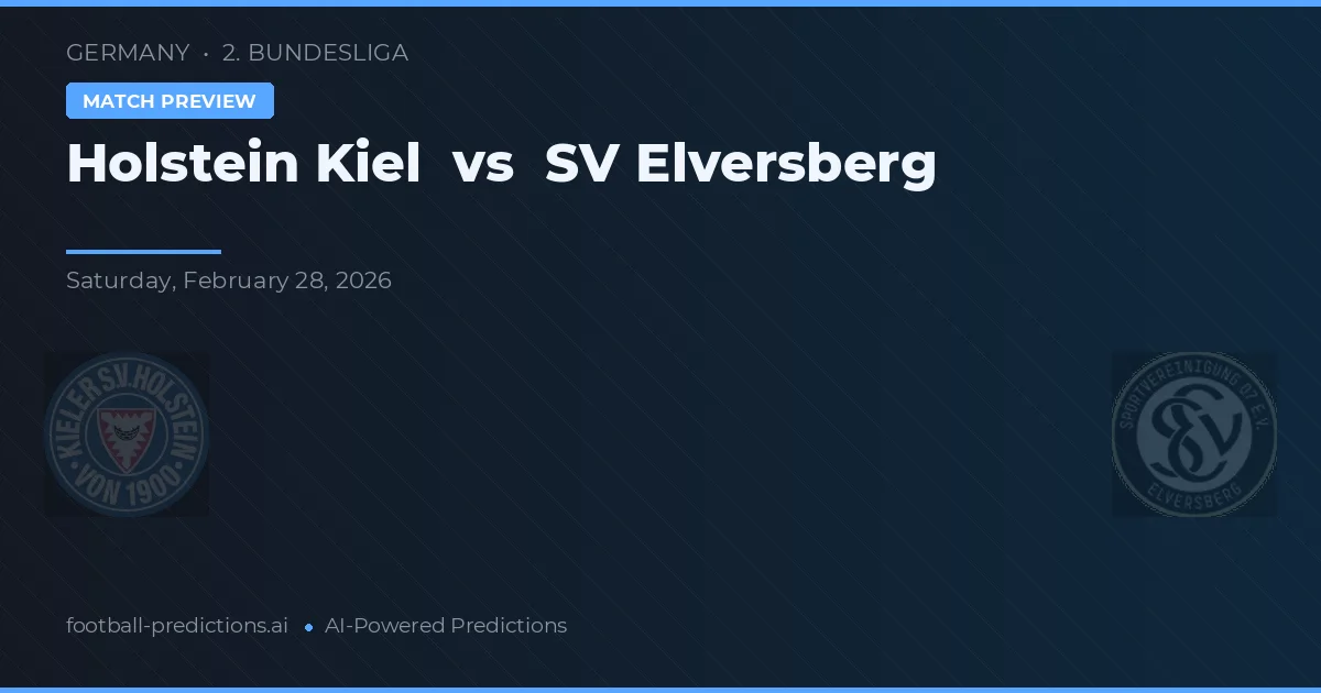 Holstein Kiel vs SV Elversberg — typy i zapowiedź meczu