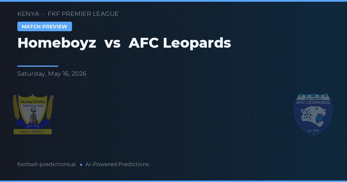 Homeboyz vs AFC Leopards — typy i zapowiedź meczu