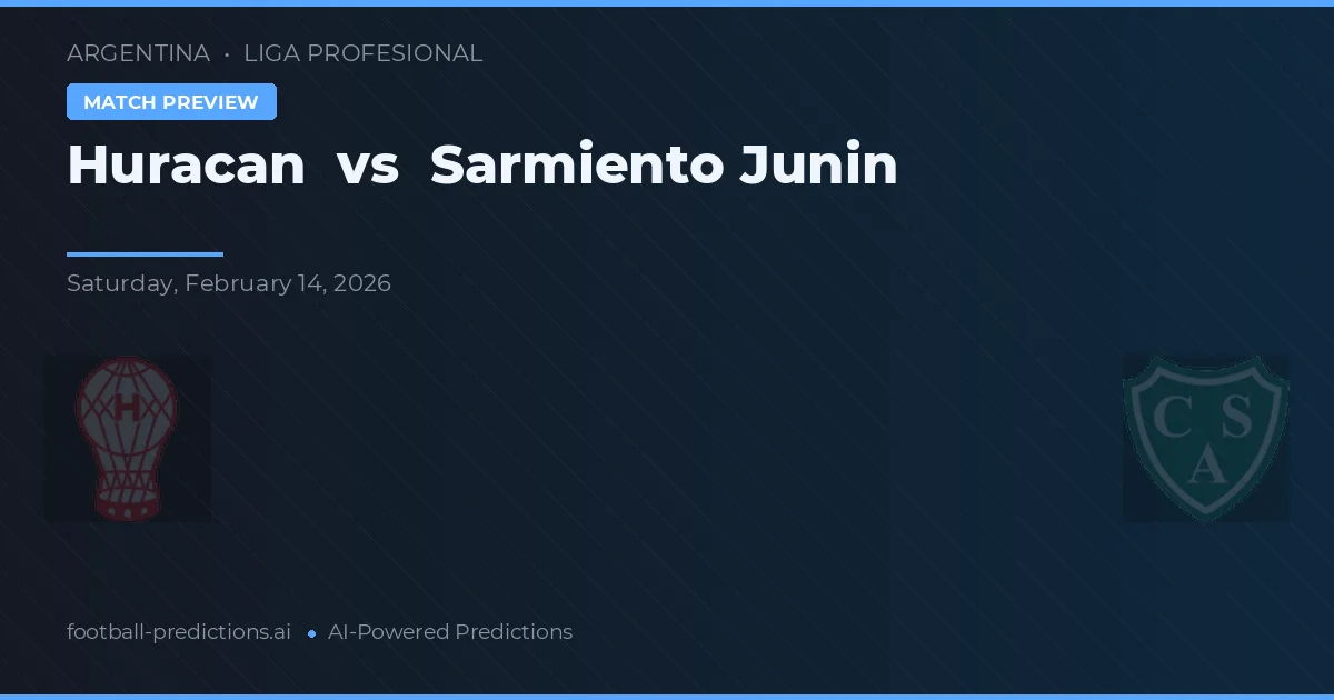 Huracán vs Sarmiento Junín — typy i zapowiedź meczu