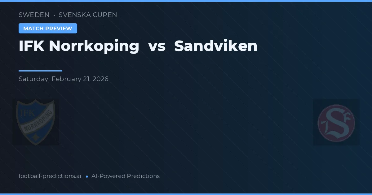 IFK Norrköping vs Sandviken — typy i zapowiedź meczu